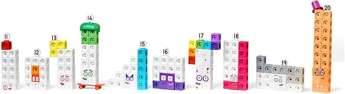 hand2mind MathLink Cubes Numberblocks 11-20 Activity Set, Ages 3+ - Image 7