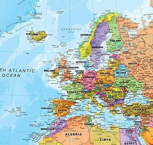 Maps International World Wall Map - Map of The World Poster - Front Lamination - 47 x 33 - Updated 2025 - Image 4