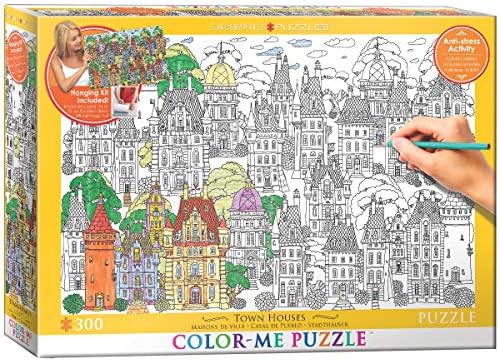 EuroGraphics Town Houses Color Me Puzzle (300 Piece) by EuroGraphics