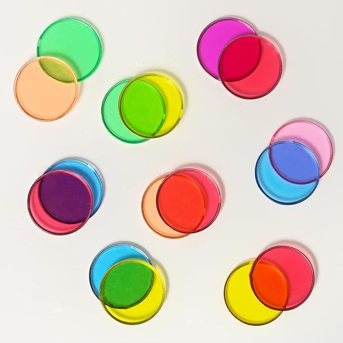 LEARNING ADVANTAGE Transparent Plastic Counters, Steel-Ringed, Set of 50 - Image 4
