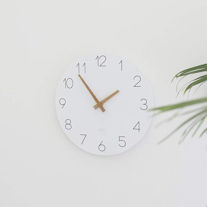 mooas Flatwood Wall Clock, 12" Analog Wall Clock, Silent Non-Ticking - Image 3