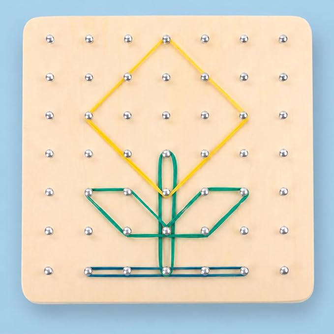 1 Piece Sensory Toys Wooden Math Manipulatives Early Learning Geometric Shapes Puzzle for Problem Solving Suitable for Preschool Home Classroom, Style to 1 - Image 3