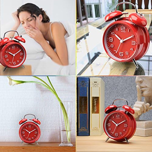 Peakeep 4 Inches Twin Bell Loud Alarm Clock for Heavy Sleepers - Image 4