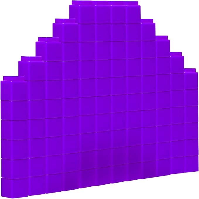 100 Pcs Purple Linking Cubes for Math Counting Cubes Manipulatives Plastic Counting Block Manipulative Classroom Learning Supplies for Educational Preschool Activities Boy Girl (Purple) by Unknown
