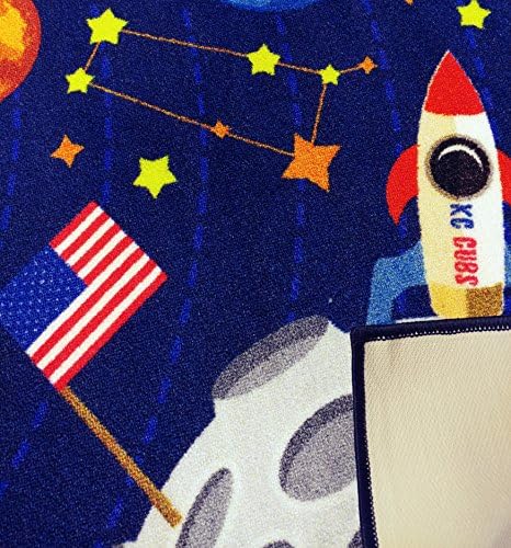 KC Cubs 3x5 Outer Space Solar System Toy Car Road Rug – Educational Play Mat Carpet for Kids, Toddlers, Nursery, Classroom, Playroom, Baby Daycare - Image 3