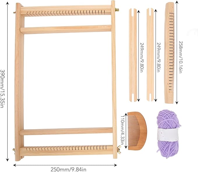 Cryfokt Kids Wooden Weaving Kit Innovative DIY Hand Crafted Education Set for Children Hand Eye Coordination for Household