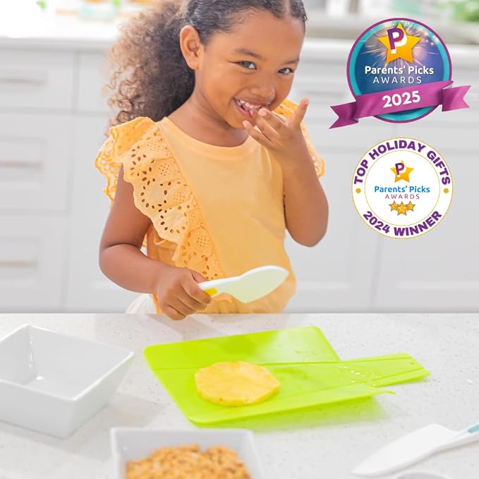 TOVLA JR. Toddler Montessori Kitchen Knife and Cutting Board Set – Safe, Kid-Sized Tools for Real Cooking – Ages 4+ Life Skills and Hands-On Prep - Image 2
