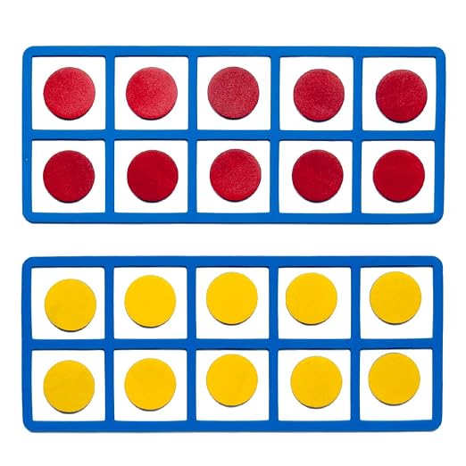 LEARNING ADVANTAGE Giant Magnetic Foam Ten Frames with 20 Disks by LEARNINGADVANTAGE