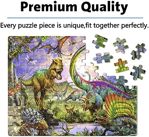 LELEMON Puzzles for Kids Ages 4-6,100 Piece Puzzles for Kids in Metal Box - Image 4