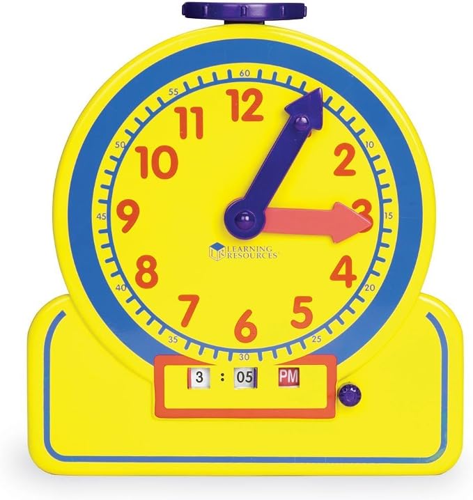 Learning Resources Primary Time Teacher Jr. 12 Hour Learning Clock by LearningResources