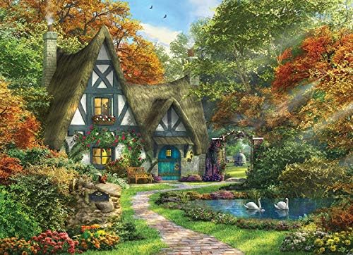EuroGraphics White Swan Cottage by Dominic Davison 300-Piece Puzzle (Small Box), Multicolor - Image 2