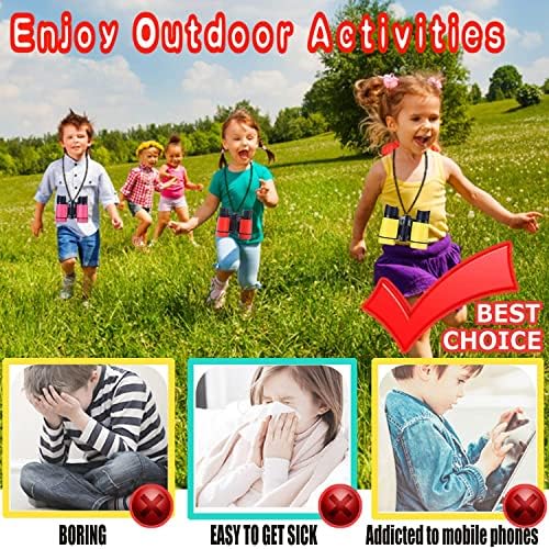 Kids Binoculars Ages 3-12 with Compass & Whistle - Image 3