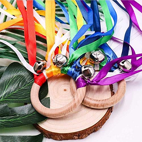 TANOFAR Montessori Toy | Hand Kite | Baby Sensory Toy | Sensory Ribbon Toy | Waldorf Toy | Wooden Baby Toys | Wooden Toddler Toys | Rainbow Hand Kite - Image 2
