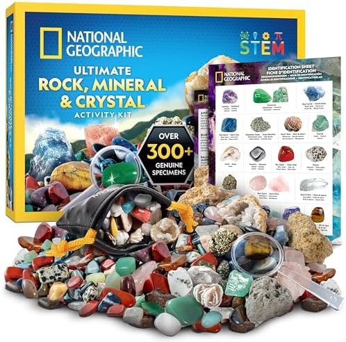 National Geographic Rock Collection with 300+ Gemstones and Minerals by BlueMarbleToys