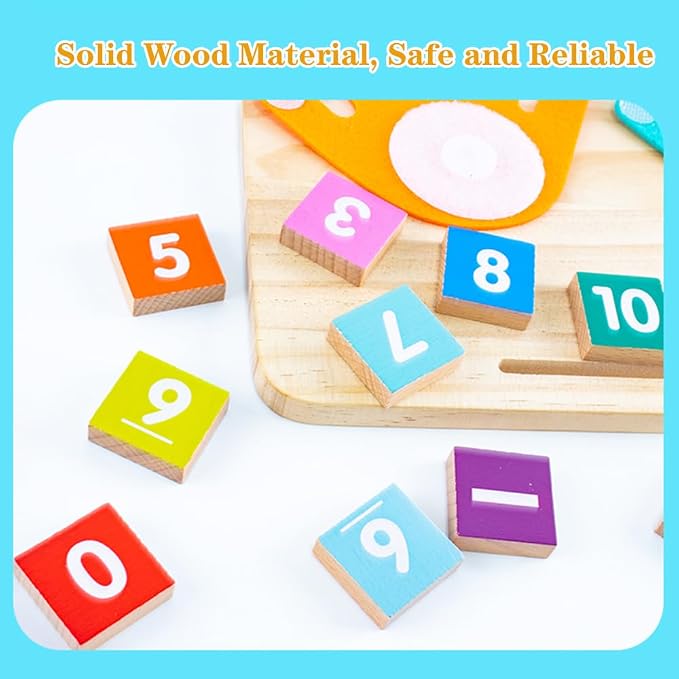 Montessori Toys for 3 4 5 Year Old,Preschool Learning Toys for Toddlers age 2-4,Educational Math manipulatives Number Counting Blocks for Kids,Birthday Christmas Stocking Stuffers for Boys Girls - Image 5