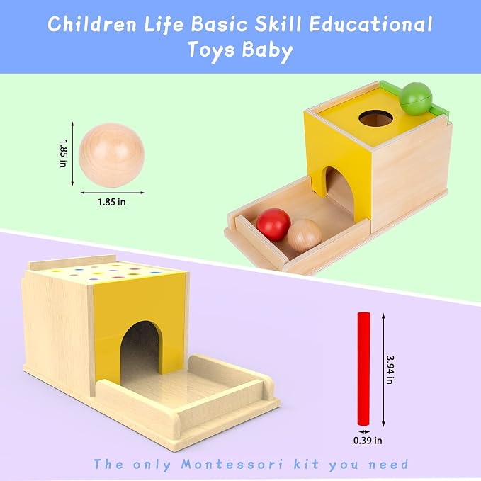Adena Montessori 5 in 1 Wooden Play Kit for Babies 6-12 Months - Image 7