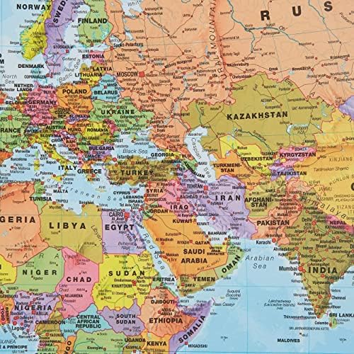 Giant World MegaMap, Large Wall Map (World Map with Flags - 23 x 33cm) - Image 5