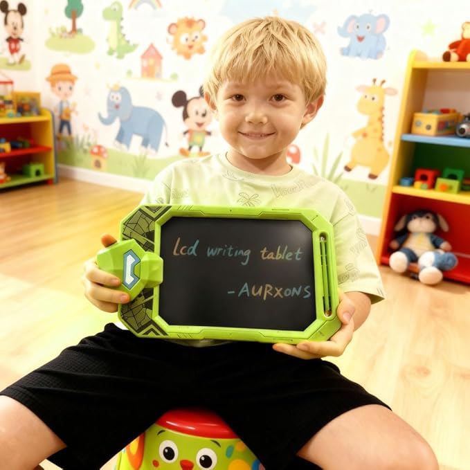 LCD Writing Tablet for Kids, 10-Inch Colorful Children Doodle Scribbler Board, Electronic Erasable Drawing Tablet, Portable Ewriter for Boys Girls Gifts for Toddler Educational Travel Birthday