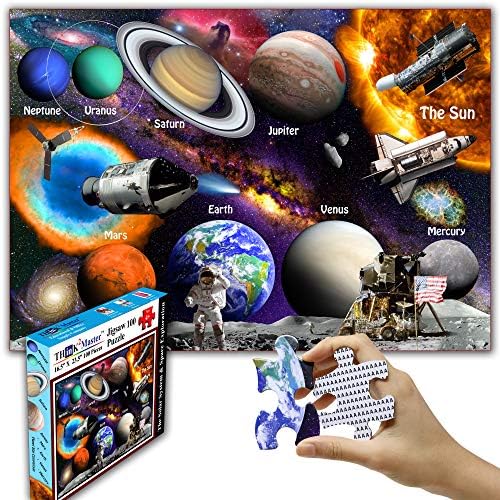 Think2Master Solar System & Space Exploration 100 Pieces Jigsaw Puzzle Best Gift. 23.4” X 16.5” by Think2Master