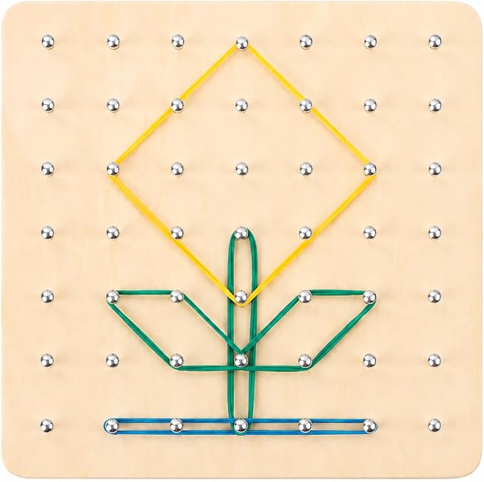 1 Piece Sensory Toys Wooden Math Manipulatives Early Learning Geometric Shapes Puzzle for Problem Solving Suitable for Preschool Home Classroom, Style to 1 by Simhoa
