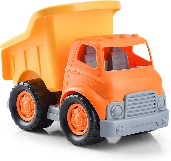 PLAY Eco-Friendly Toys Dump Truck Beach Toy, [USDA Certified] No BPA/Phthalate/PVC, Recycled Bioplastic Construction Truck Toys for Toddlers 1 2 3 4, Sand Toys Vehicle for Kids