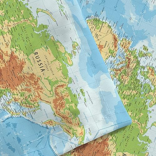 JAWO World Map Tapestry Wall Hanging for Kids Student, with Countries and Major Cities Educational Bedroom Living Room Dorm Home Decoration 60X40 Inch, 60.00/'' x 40.00/'' - Image 6