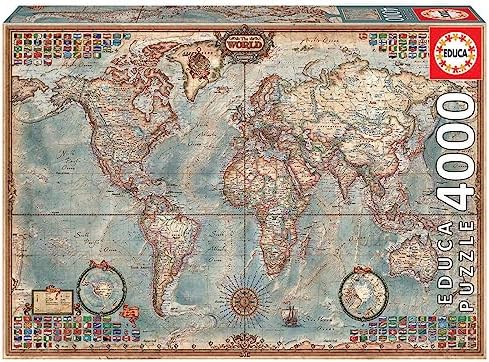 4,000 Piece Puzzle - The World Map by Educa