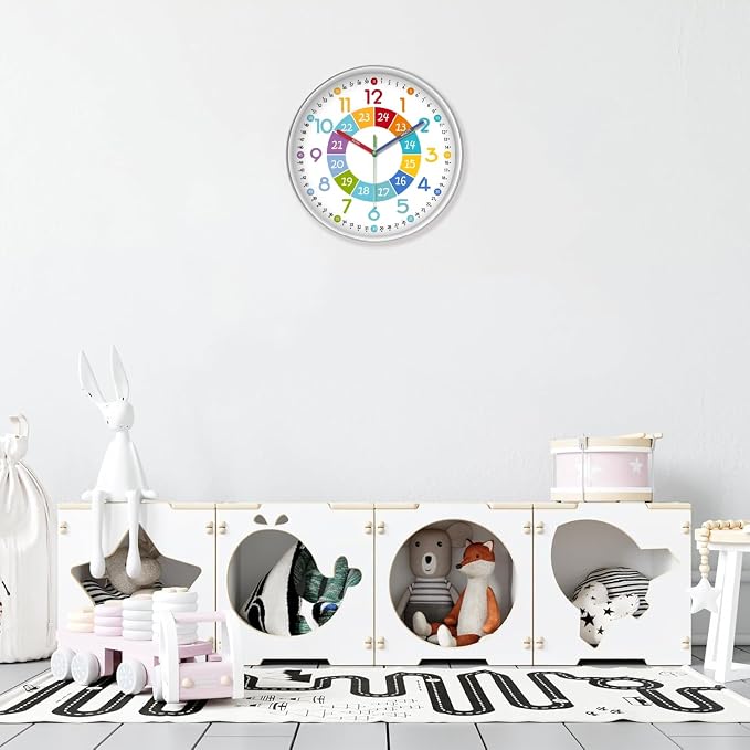 XFM 8 Inch Small Learning Time Wall Clock for Kids Teachers - Image 5
