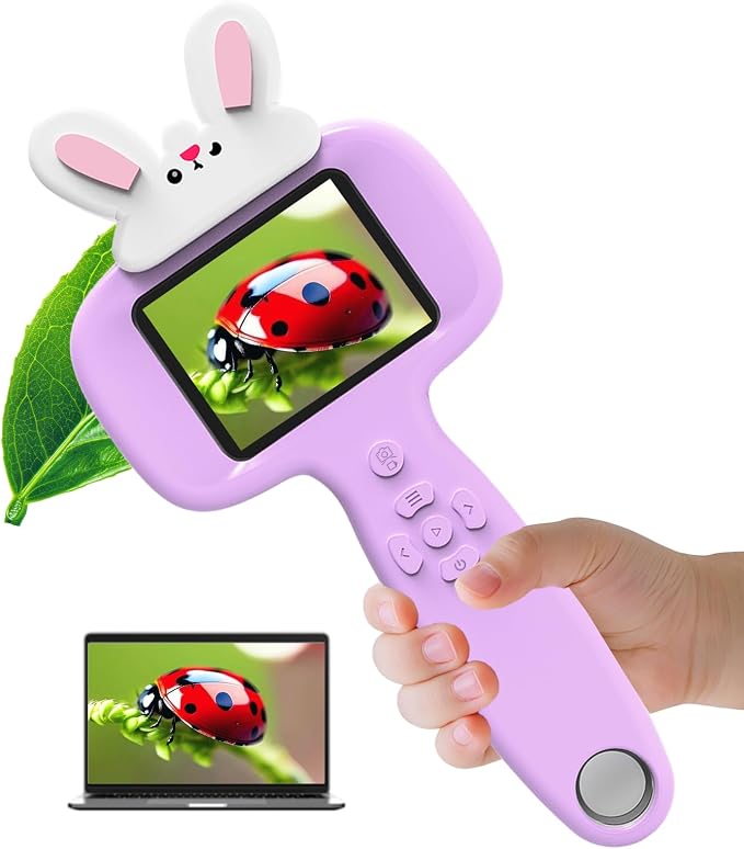 BLACKROOT Microscope for Kids, 2.4" Handheld Digital Pocket Microscope by BLACKROOT