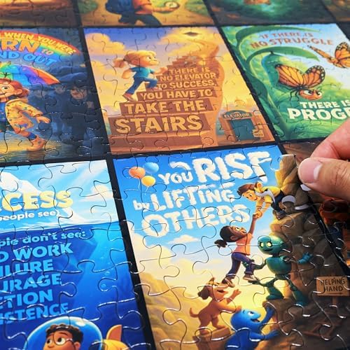 Think2Master Motivational & Inspirational Collage 500 Pieces Very Large Pieces Jigsaw Puzzle: 13+, Teens, Adults & Seniors. Fosters Growth Mindset - Vibrant Wall Art. Great Gift. Size: 26.8” X 18.9” - Image 2