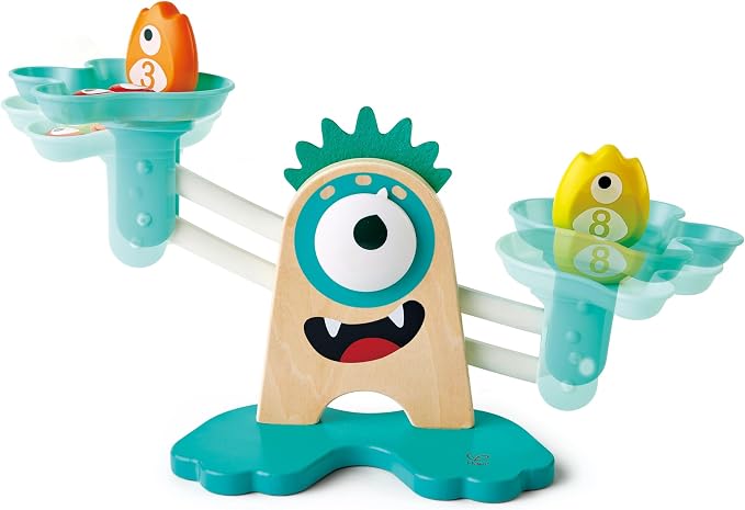 Hape Math Monster Scale Toy| 22 PCs Cute Counting Math Toy| STEM Educational Learning Counting Math Games for Preschool - Image 2
