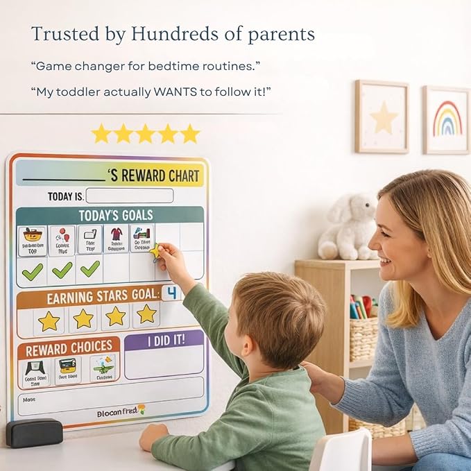 Reward Charts for Toddlers – Magnetic Daily Routine & Behavior Chart for Kids, Positive Reinforcement System for Home & Classroom - Image 8