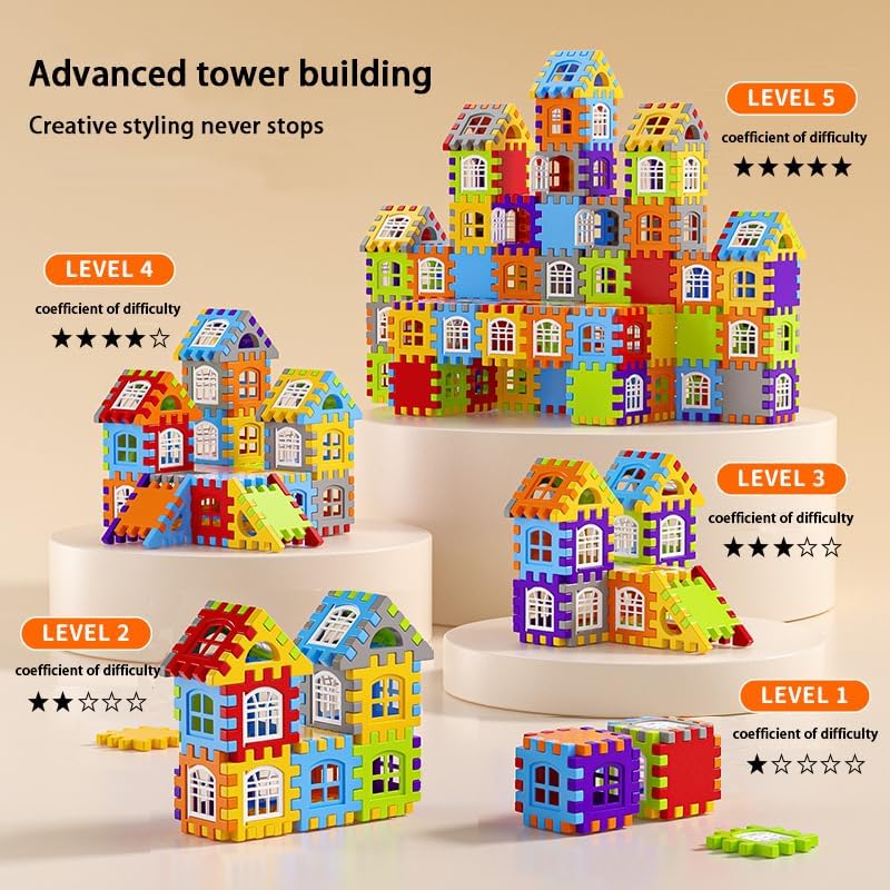 Building Blocks Set 210 Pieces - STEM Educational Learning Toys for Kids Ages 3-8, Creative Construction Preschool Toys for Boys Girls, Safe Plastic Building Set with Storage Box - Image 2