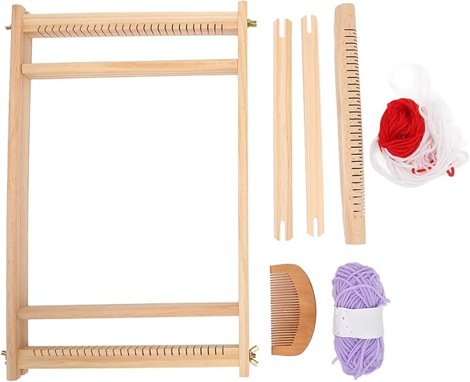 Cryfokt Kids Wooden Weaving Kit Innovative DIY Hand Crafted Education Set for Children Hand Eye Coordination for Household