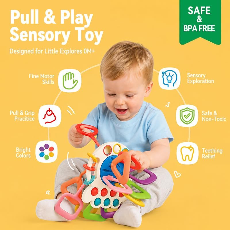 Montessori Silicone Pulling Toy for Babies - Image 3