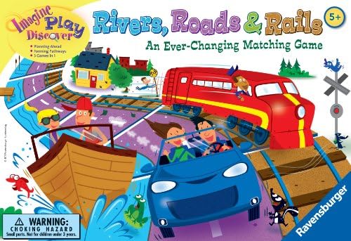 Ravensburger Rivers, Roads and Rails - Innovative Matching Game for Kids | Encourages Strategic Thinking | Award-Winning Design - Image 2