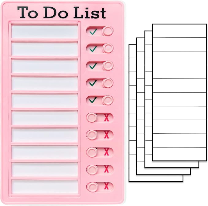 Chore Chart for Kids,To Do List, Daily Routine Chart, and Schedule Board-Checklist and Portable Memo for Efficient Task Management and Planning (pink) by Tsytyst