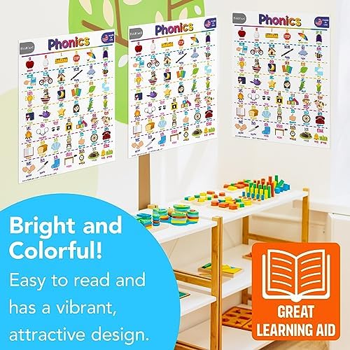 FoldCard Phonics Chart Educational Poster 8.5x11 5pk - Image 5