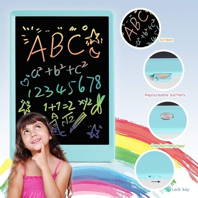 LCD Writing Tablet for Kids, 10.5 Inch Colorful Electronic Board Drawing Pad for Kids, Electronic Erasable Drawing Tablet for Boys Girls Gifts for Toddler Educational Travel Birthday