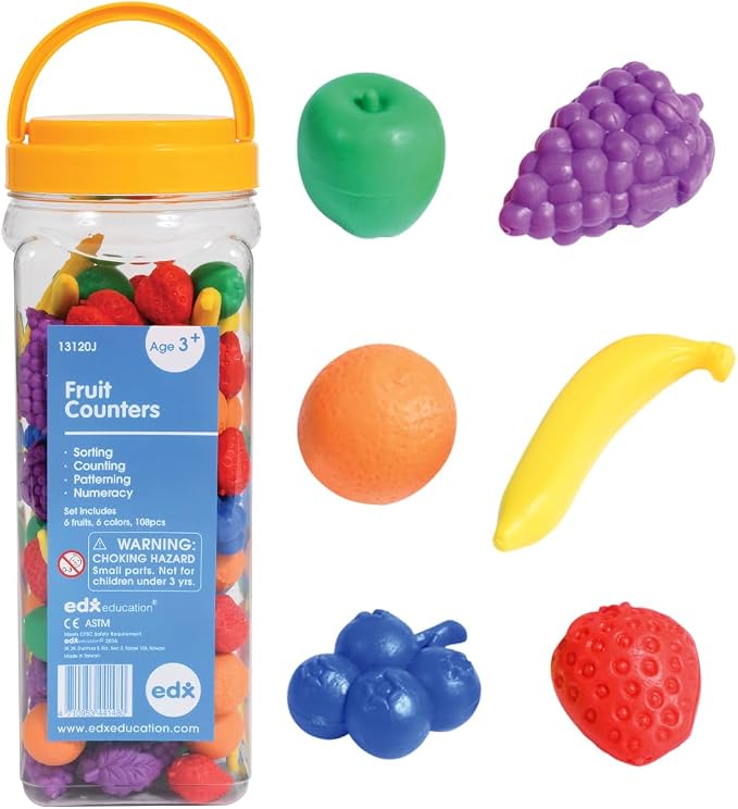 edxeducation Fruit Counters, Set of 108 by EdxEducation