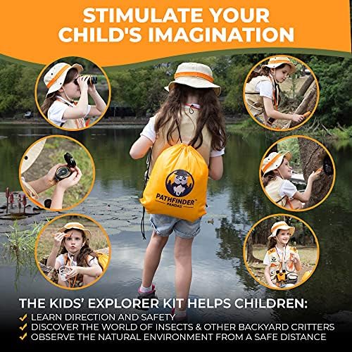 Kids Explorer Kit with Safari Vest & Hat for 7-12 Year Old Boys & Girls - Image 4