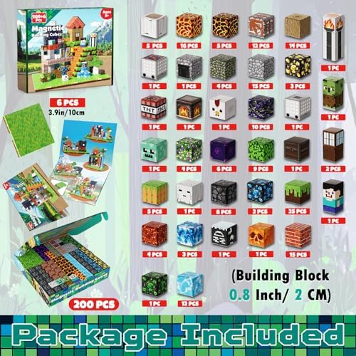 ToyUnited 200PCS Magnetic Building Blocks with 6 Base Plate - Image 3
