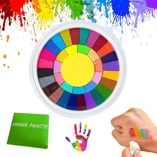 Funny Finger Painting Kit, 2026 New Kids Washable Finger Paint Set with Book for Toddlers Finger Drawing Toys, Colorful Art Painting Supplies DIY Crafts Painting Early Learning Gifts (36 Color)