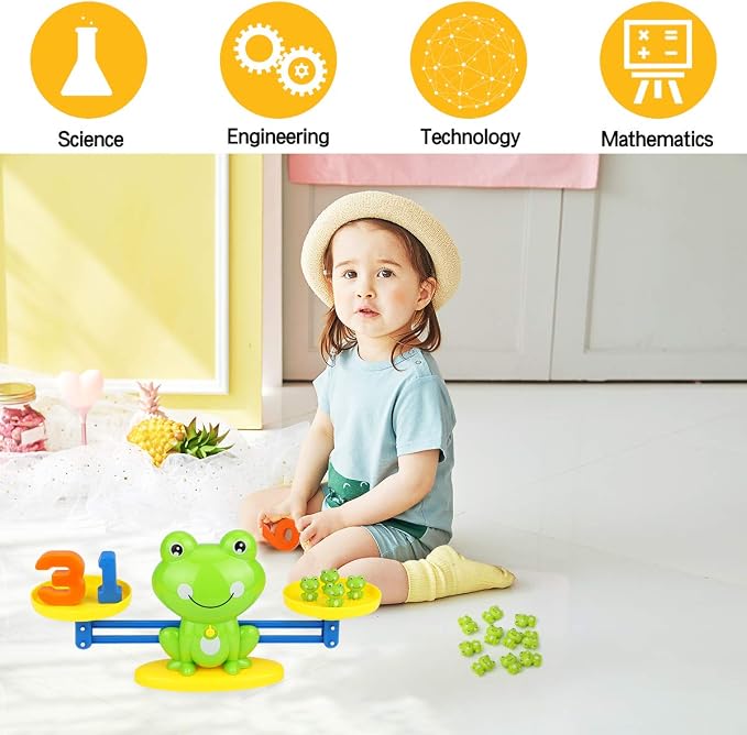 Montessori Toys for 3 Year Old: Frog Math Games Educational and Leaning Toy - Image 2