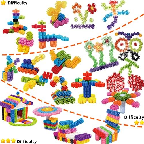 RAINBOW TOYFROG Interlocking Gears Toys for Kids - 100 Piece Kit with Tote - Colorful Manipulatives for Preschool Sensory Bin Or Occupational Therapy Tools - STEM Building Toys for Girls & Boys - Image 2