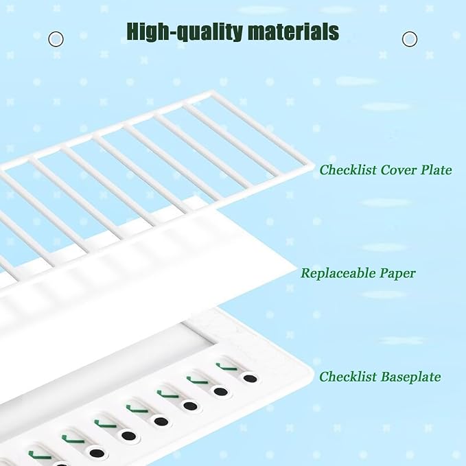 Chore Chart for Adults Kids Chore Chart Plastic Checklist Board Daily to Do List My Chores Task Board Sliding Routine Chart for Kids Rv Reminder with 10 Detachable Cardstock and 2 Markers - Image 7