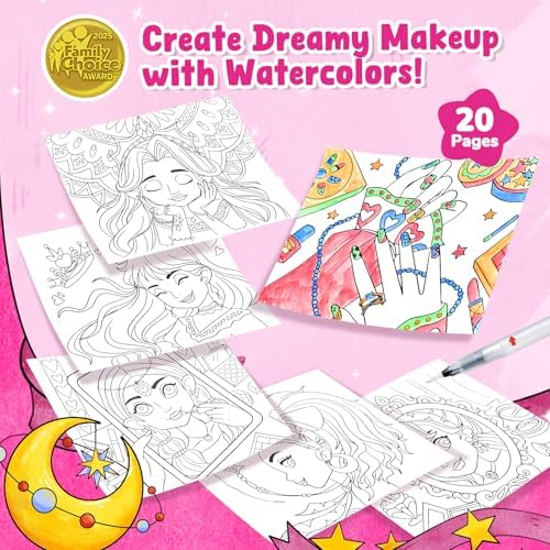 JoyCat Paint with Water Coloring Books for Toddlers (Makeup & Manicures) - Image 2