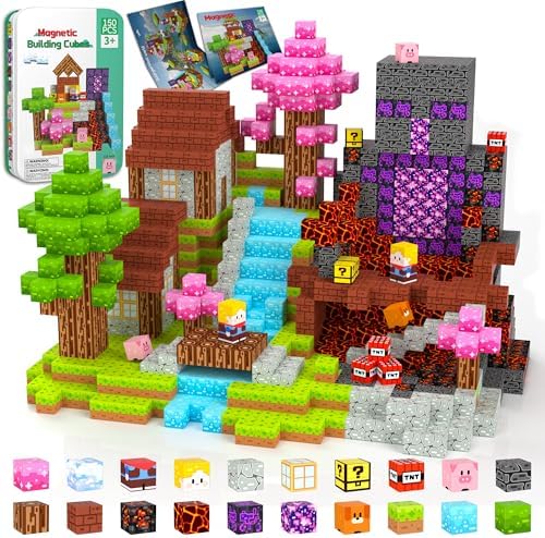 150PCS Magnetic Blocks Magnet Building Cubes Birthday Gifts for Kids by Unknown