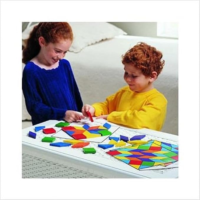 Learning Resources Parquetry Blocks & 20 Pattern Cards - Image 2