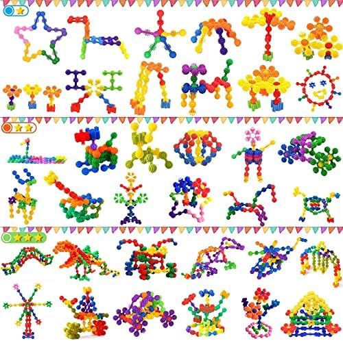 Kids Building Blocks STEM Toys, 120 PCS Plastic Gear Interlocking Sets That Bends - Safe Material - Toddler Educational Toy for Girls and Boys Aged 3+ - Image 2